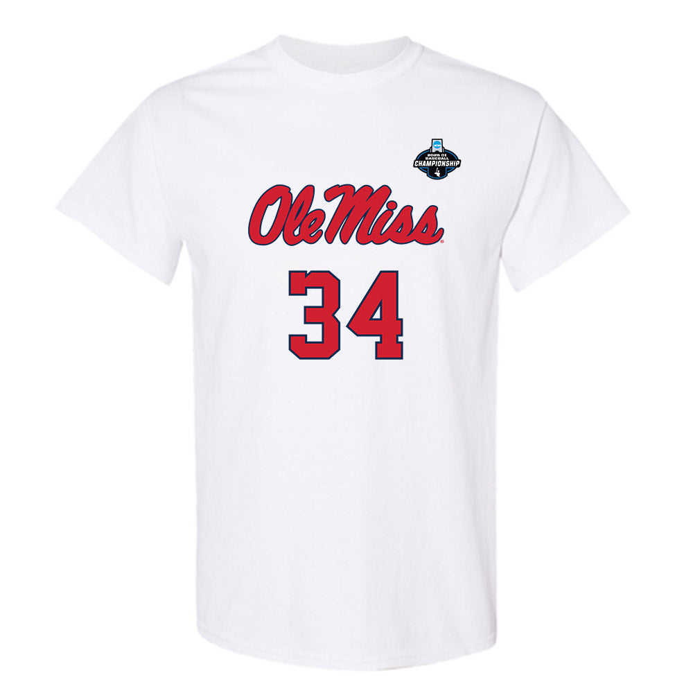 Ole Miss - NCAA Baseball : Landon Waters - NCAA® Replica Shersey T-Shirt-0