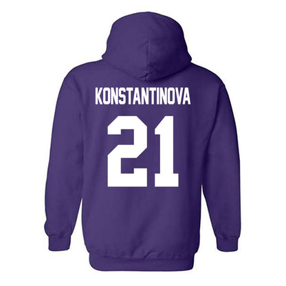 TCU - NCAA Beach Volleyball : Deniela Konstantinova - Crowned Frog Hooded Sweatshirt-1