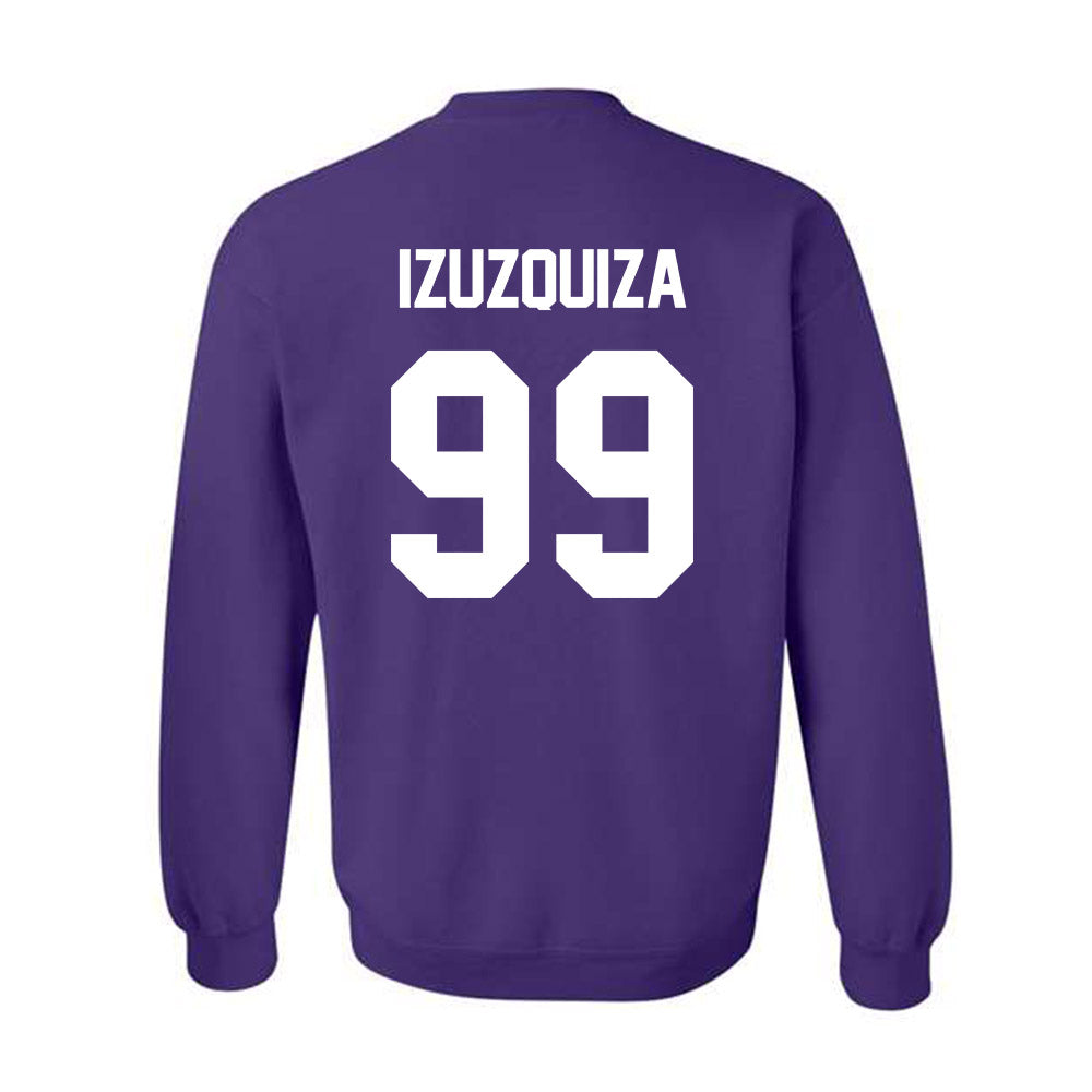 TCU - NCAA Beach Volleyball : Sofia Izuzquiza - Crowned Frog Crewneck Sweatshirt-1