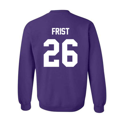 TCU - NCAA Beach Volleyball : Hallie Corinne Frist - Crowned Frog Crewneck Sweatshirt-1
