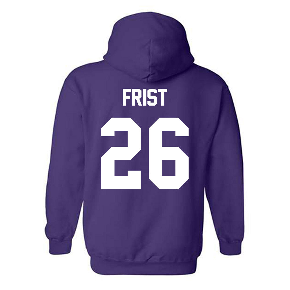 TCU - NCAA Beach Volleyball : Hallie Corinne Frist - Crowned Frog Hooded Sweatshirt-1