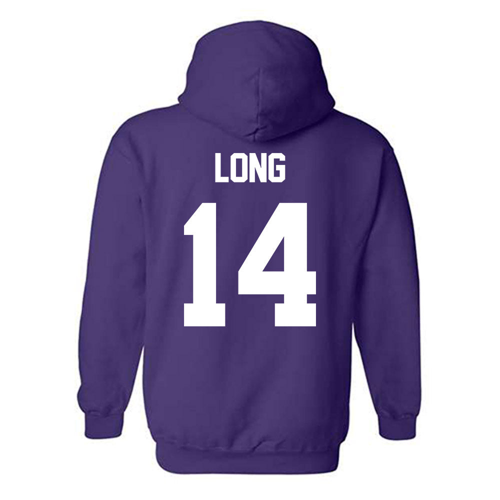 TCU - NCAA Beach Volleyball : Anna Long - Crowned Frog Hooded Sweatshirt-1