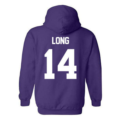 TCU - NCAA Beach Volleyball : Anna Long - Crowned Frog Hooded Sweatshirt-1