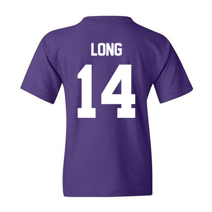 TCU - NCAA Beach Volleyball : Anna Long - Crowned Frog Youth T-Shirt-1