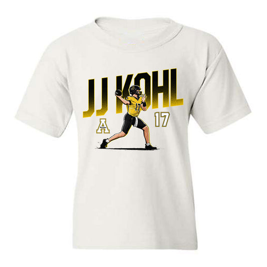 App State - NCAA Football : JJ Kohl - Caricature Youth T-Shirt-0