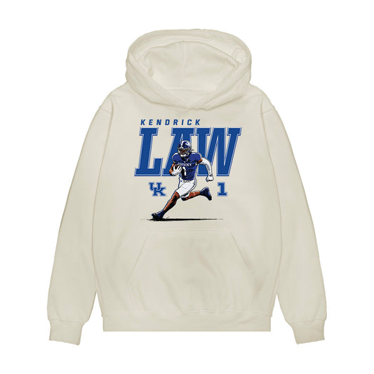 Kentucky - NCAA Football : Kendrick Law - Caricature Premium Hooded Sweatshirt-0