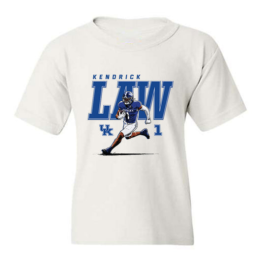 Kentucky - NCAA Football : Kendrick Law - Caricature Youth T-Shirt-0