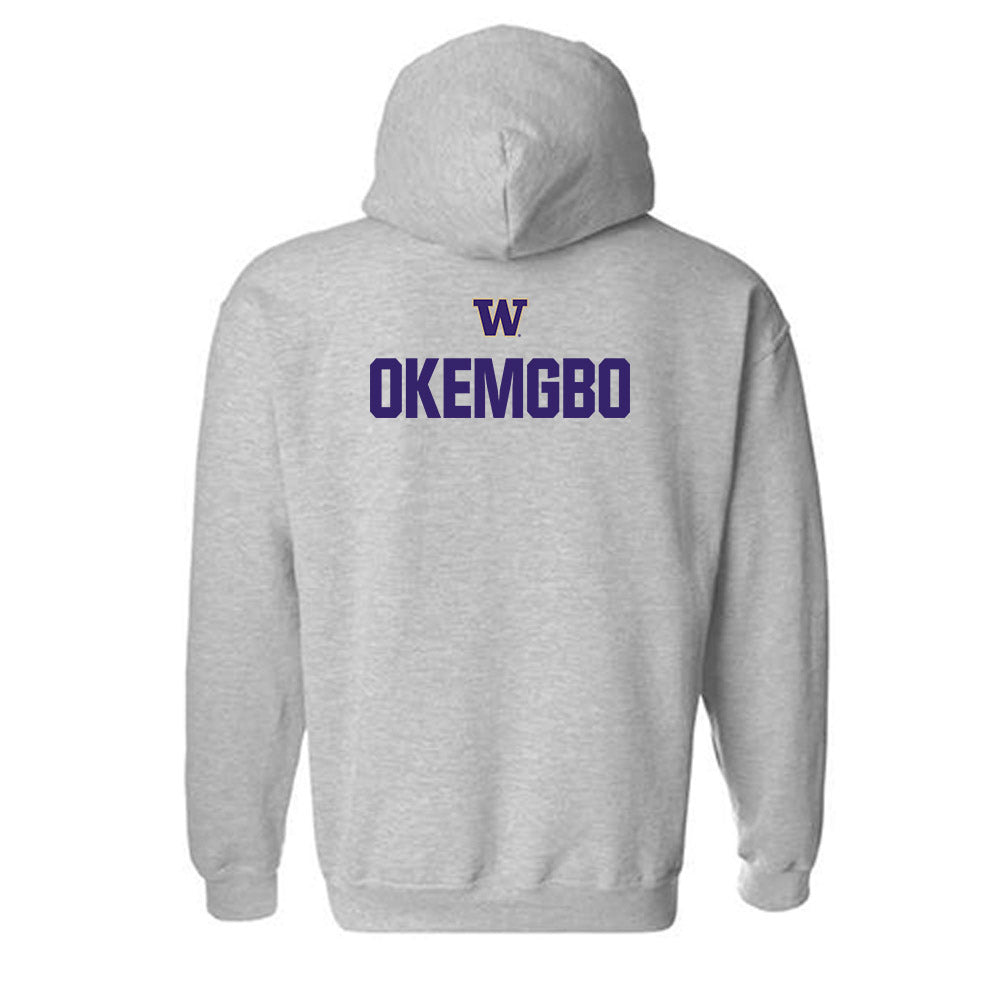 Washington - NCAA Women's Track & Field : Chiche Okemgbo - Classic Shersey Hooded Sweatshirt-1
