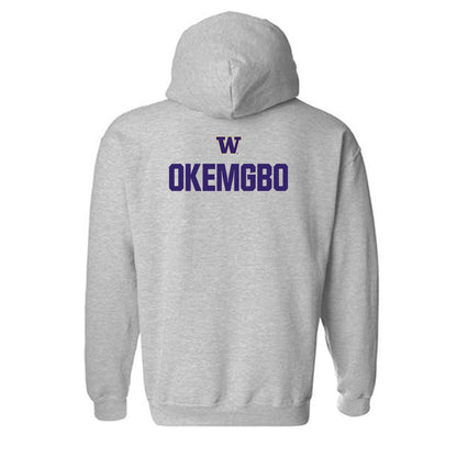 Washington - NCAA Women's Track & Field : Chiche Okemgbo - Classic Shersey Hooded Sweatshirt-1