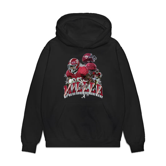 Alabama - NCAA Football : Jamarion Miller - Collage Premium Hooded Sweatshirt-0