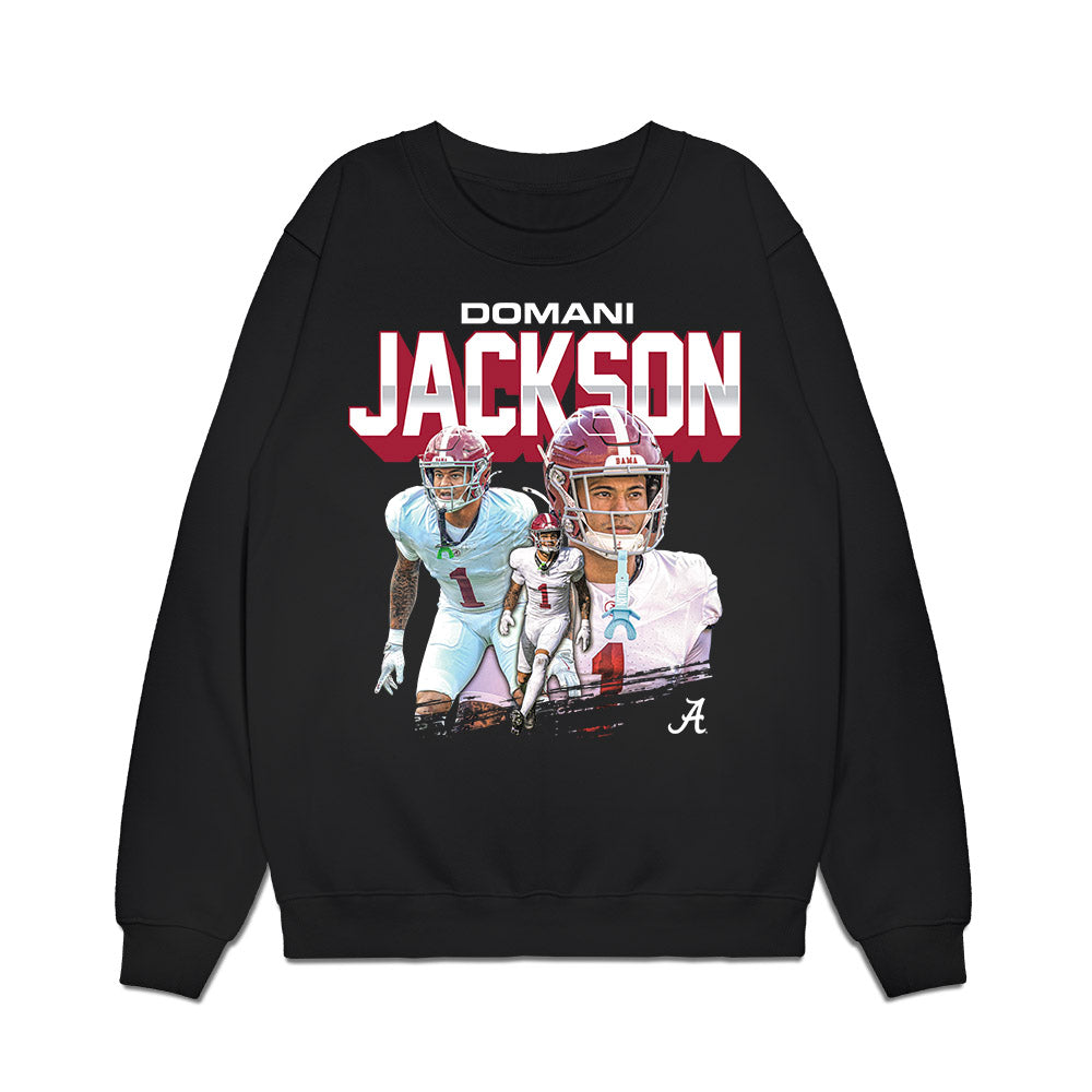 Alabama - NCAA Football : Domani Jackson - Collage Premium Crewneck Sweatshirt-0