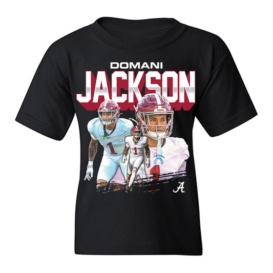Alabama - NCAA Football : Domani Jackson - Collage Youth T-Shirt-0