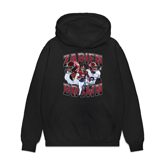 Alabama - NCAA Football : Zabien Brown - Collage Premium Hooded Sweatshirt-0