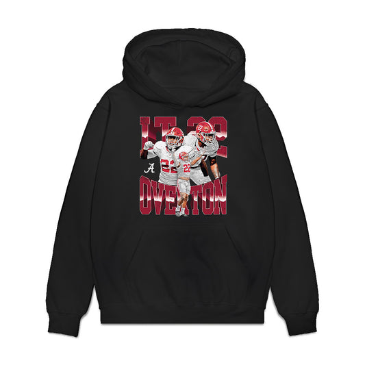 Alabama - NCAA Football : LT Overton - Collage Premium Hooded Sweatshirt-0