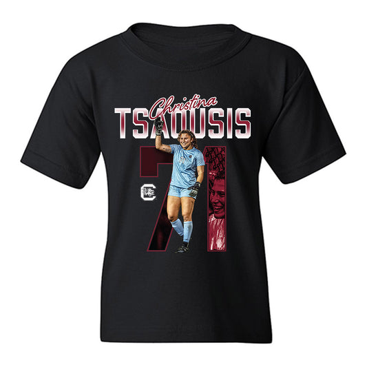 South Carolina - NCAA Women's Soccer : Christina Tsaousis - Youth T-Shirt-0