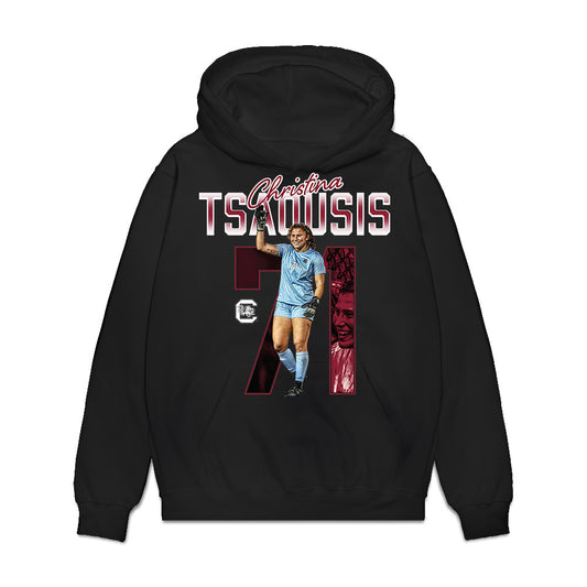 South Carolina - NCAA Women's Soccer : Christina Tsaousis - Premium Hooded Sweatshirt-0