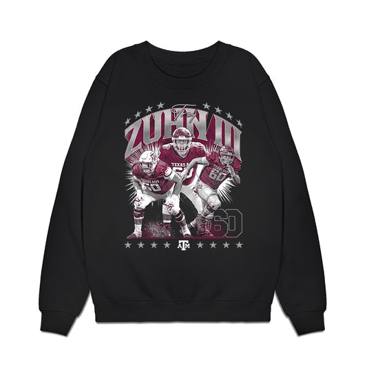 Texas A&M - NCAA Football : Trey Zuhn III - Premium Crewneck Sweatshirt-0