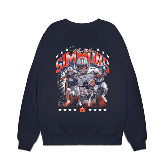 Auburn - NCAA Football : Malcolm Simmons - Collage Premium Crewneck Sweatshirt-0
