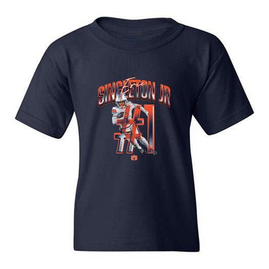Auburn - NCAA Football : Eric Singleton - Collage Youth T-Shirt-0