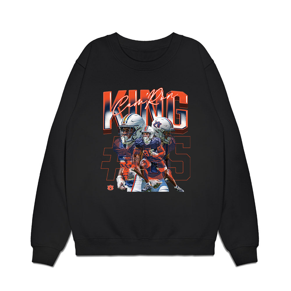 Auburn - NCAA Football : Cam'Ron King - Collage Premium Crewneck Sweatshirt-0