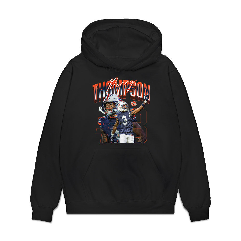 Auburn - NCAA Football : Perry Thompson - Collage Premium Hooded Sweatshirt-0