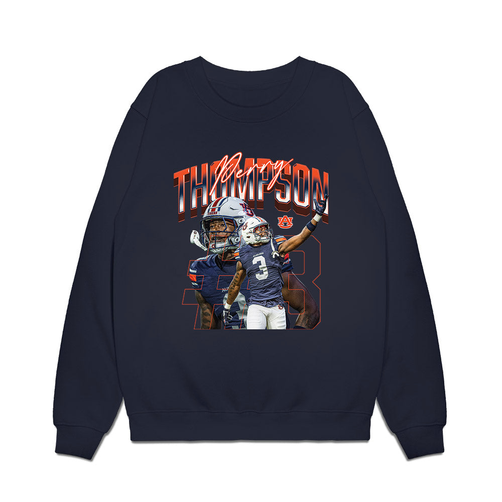 Auburn - NCAA Football : Perry Thompson - Collage Premium Crewneck Sweatshirt-0