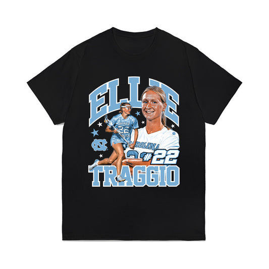 UNC - NCAA Women's Lacrosse : Ellie Traggio - Collage Comfort Colors T-Shirt-0