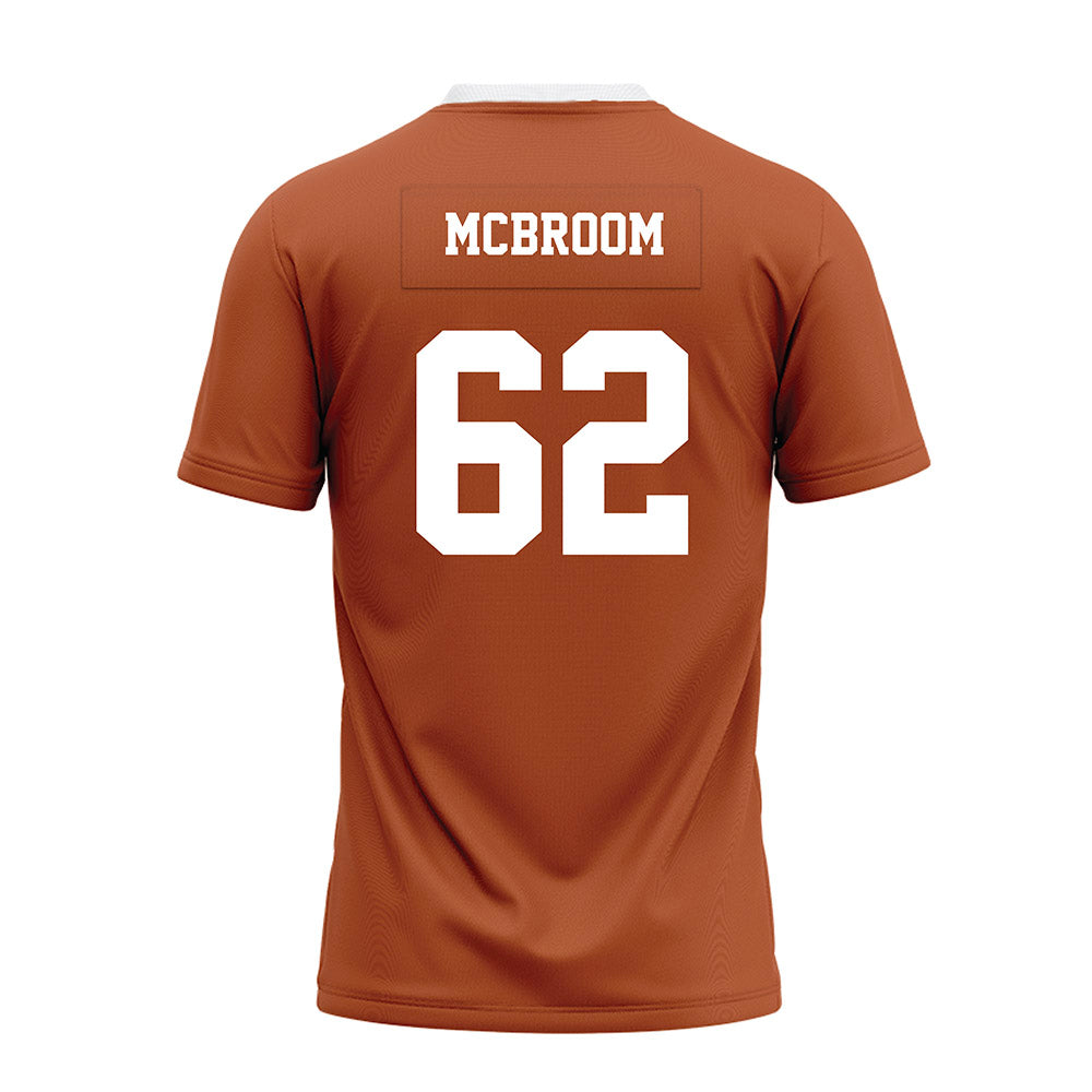 Texas - NCAA Football : Rick Mcbroom - Orange Premium Football Jersey-1