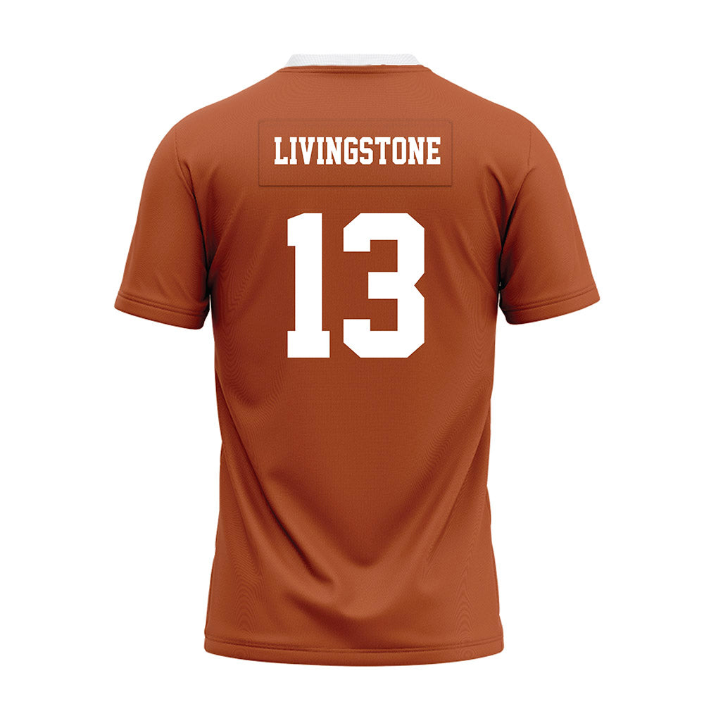 Texas - NCAA Football : Parker Livingstone - Orange Premium Football Jersey-1