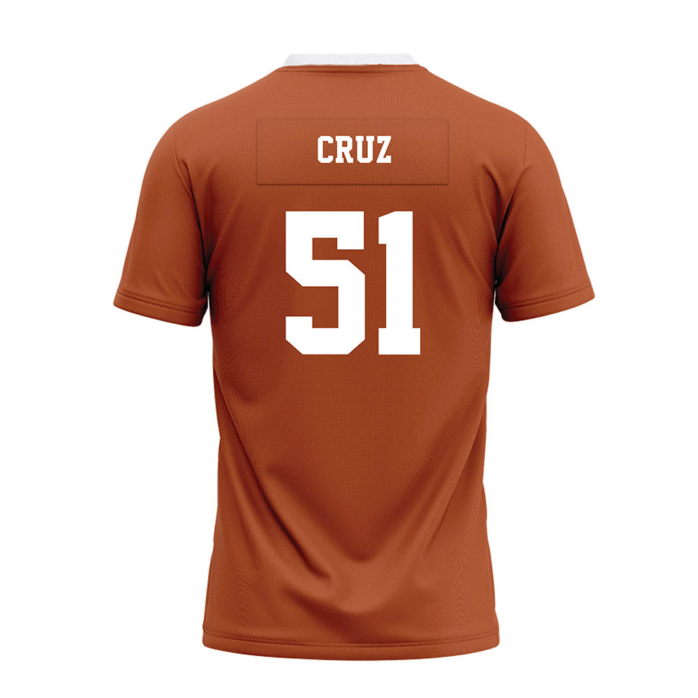 Texas - NCAA Football : Daniel Cruz - Orange Premium Football Jersey-1