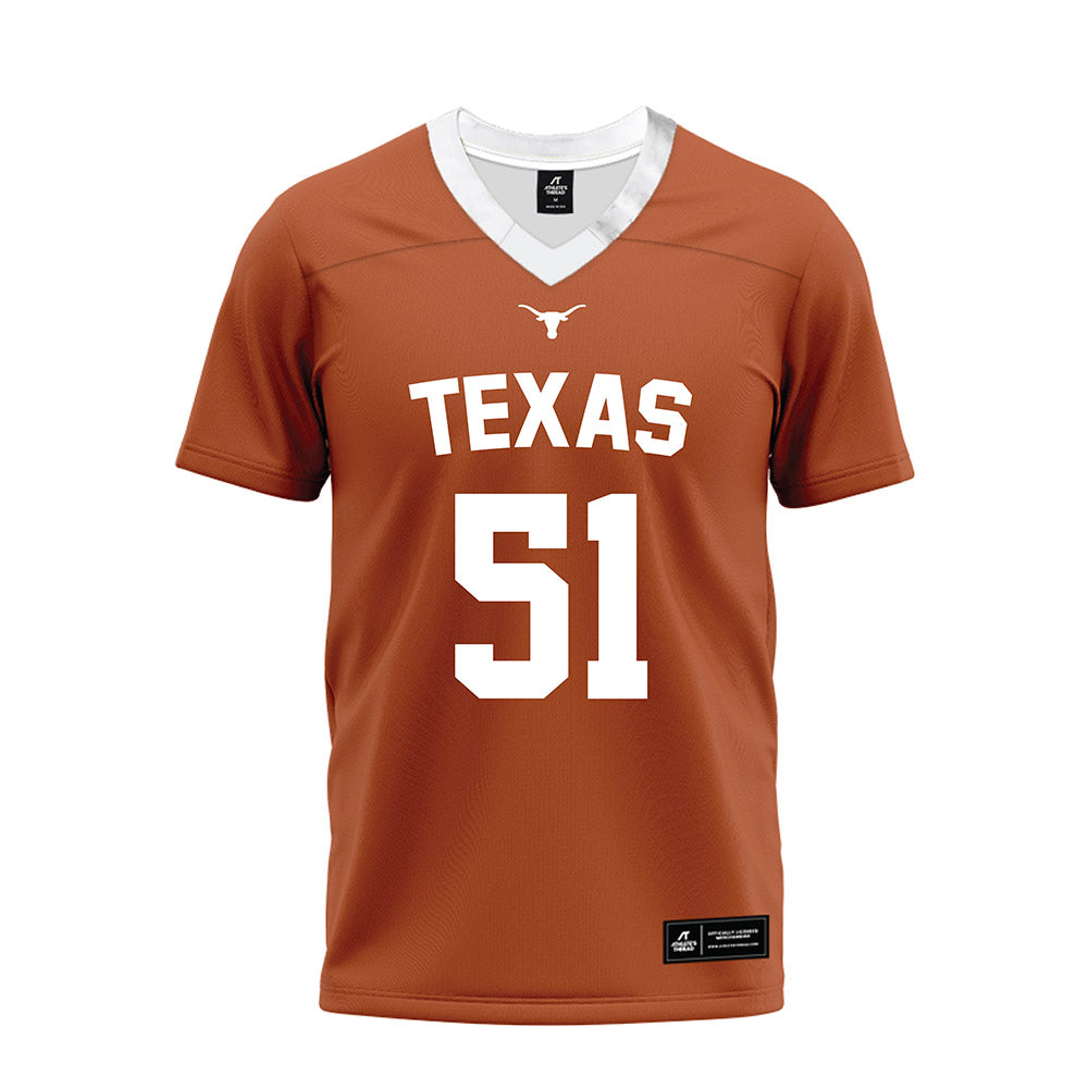 Texas - NCAA Football : Marshall Landwehr - Orange Premium Football Jersey-0