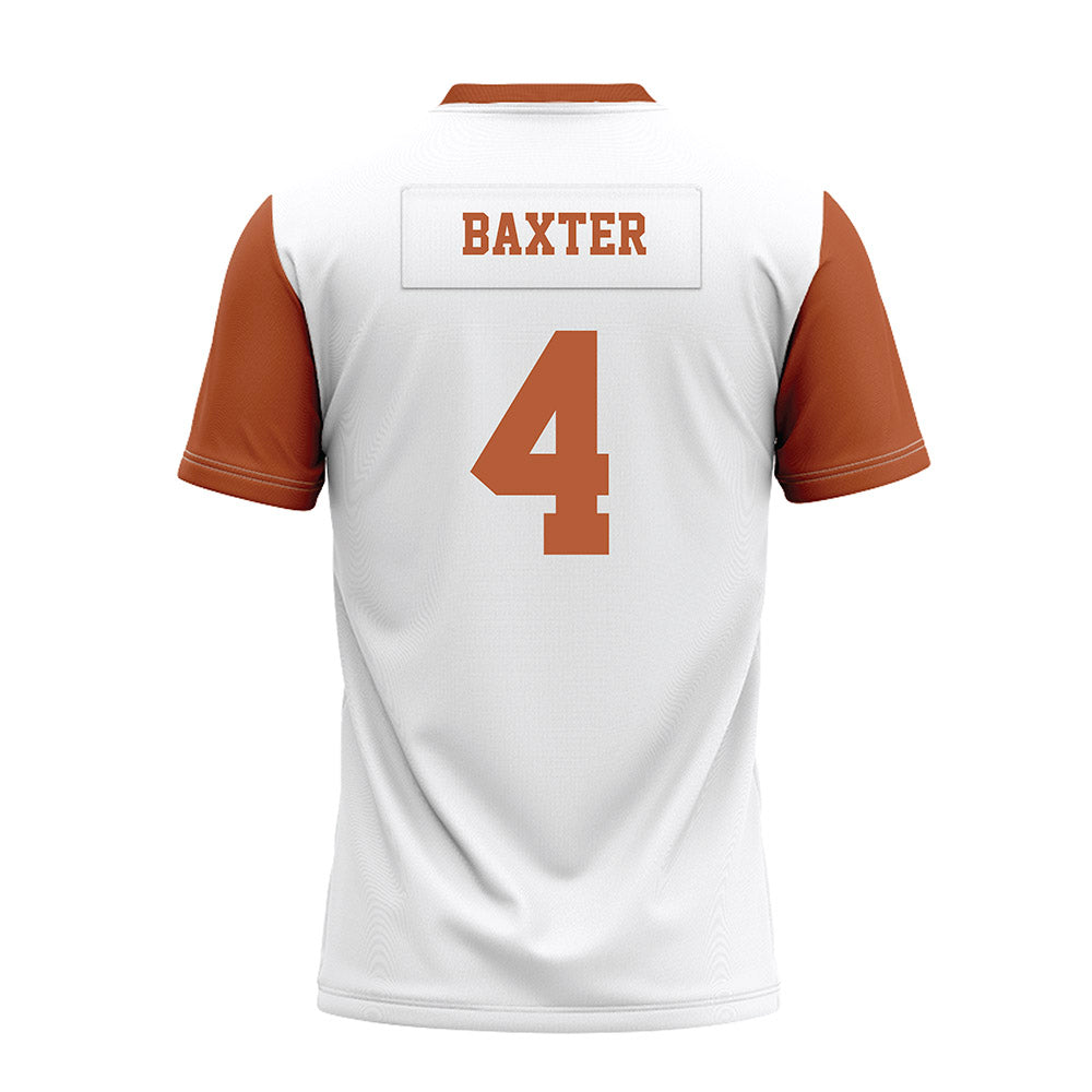 Texas - NCAA Football : CJ Baxter - White Premium Football Jersey-1