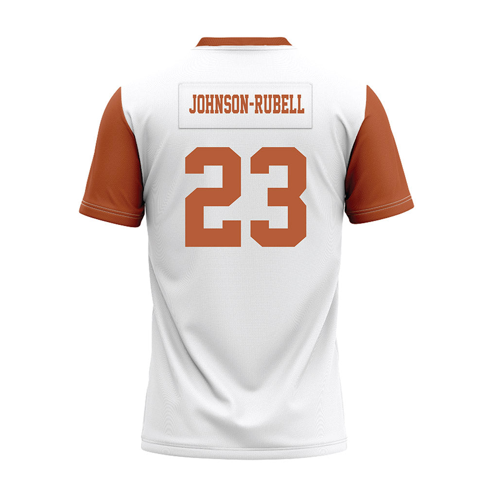 Texas - NCAA Football : Jordon Johnson-Rubell - White Premium Football Jersey-1