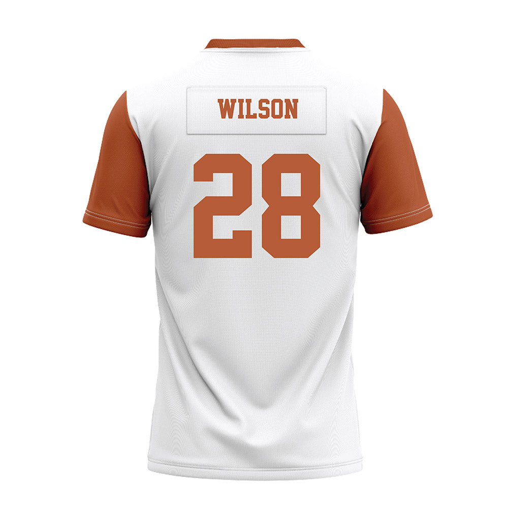 Texas - NCAA Football : Santana Wilson - White Premium Football Jersey-1