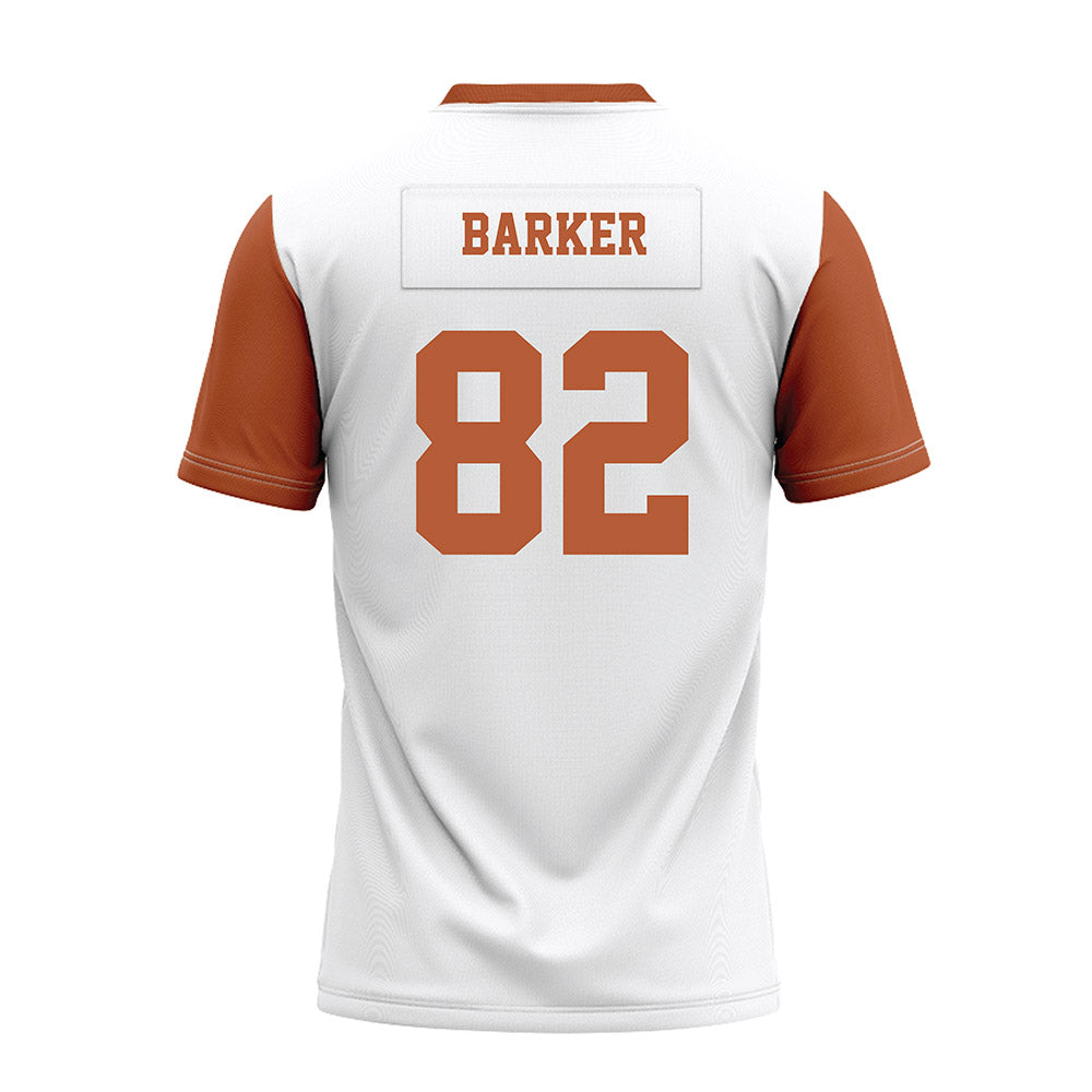 Texas - NCAA Football : Ridge Barker - White Premium Football Jersey-1