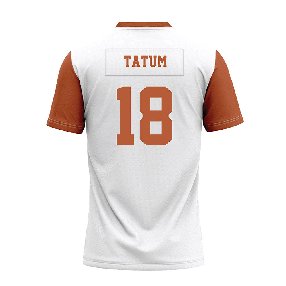Texas - NCAA Football : Joe Tatum - White Premium Football Jersey-1