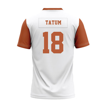Texas - NCAA Football : Joe Tatum - White Premium Football Jersey-1
