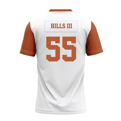 Texas - NCAA Football : Melvin Hills Iii - White Premium Football Jersey-1