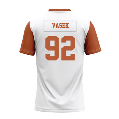 Texas - NCAA Football : Colton Vasek - White Premium Football Jersey-1