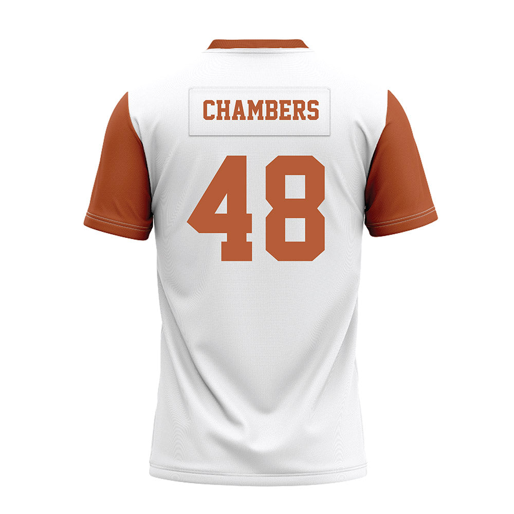 Texas - NCAA Football : Bryce Chambers - White Premium Football Jersey-1