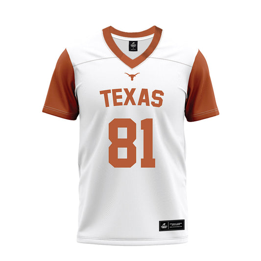Texas - NCAA Football : Juan Davis - White Premium Football Jersey-0