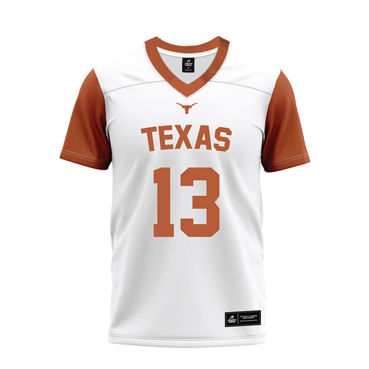 Texas - NCAA Football : Zelus Hicks - White Premium Football Jersey-0