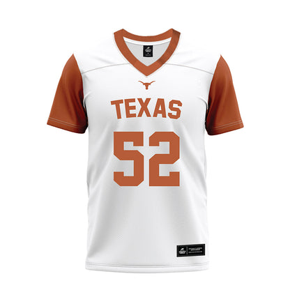 Texas - NCAA Football : Dj Campbell - White Premium Football Jersey-0