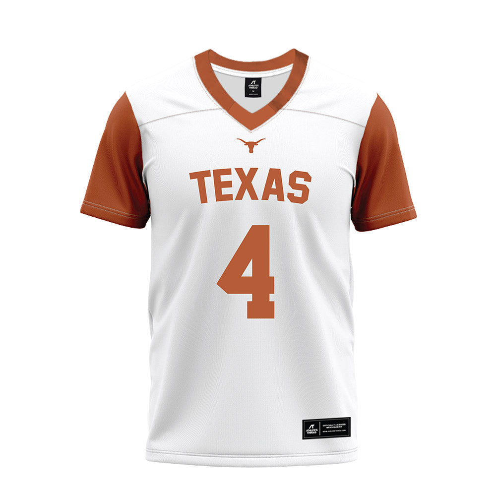 Texas - NCAA Football : Jelani McDonald - White Premium Football Jersey-0
