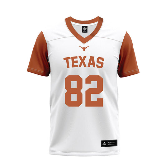 Texas - NCAA Football : Ridge Barker - White Premium Football Jersey-0