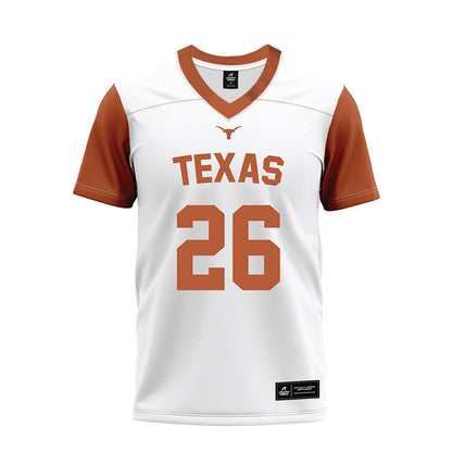 Texas - NCAA Football : Ty'Anthony Smith - White Premium Football Jersey-0