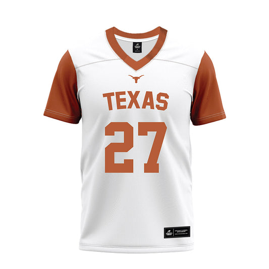 Texas - NCAA Football : Colin Page - White Premium Football Jersey-0