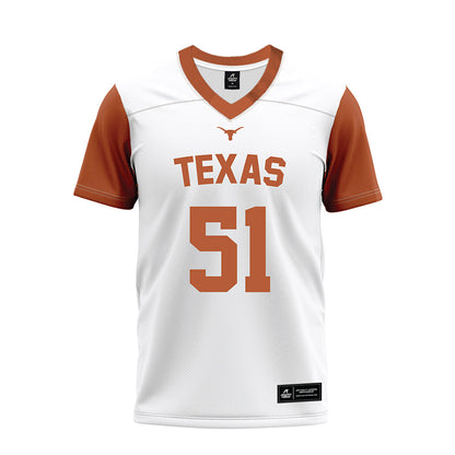 Texas - NCAA Football : Marshall Landwehr - White Premium Football Jersey-0