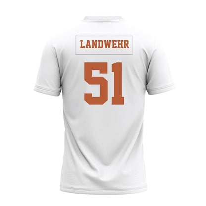 Texas - NCAA Football : Marshall Landwehr - White Premium Football Jersey-1