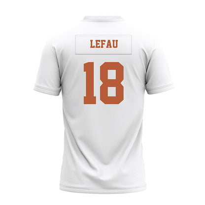 Texas - NCAA Football : Liona Lefau - White Premium Football Jersey-1